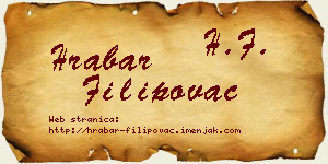 Hrabar Filipovac vizit kartica